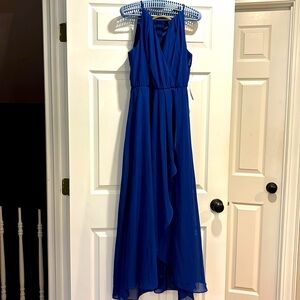 Tribal Embellished Neck Sapphire Dress (xs)